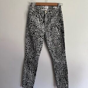 FRAME Denim Jeans Le High Skinny Abstract Animal Print